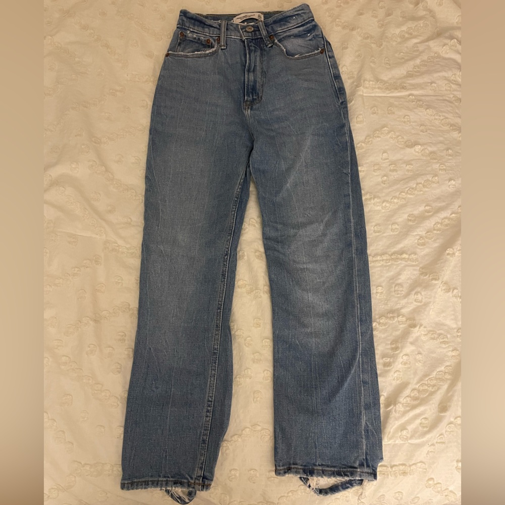 Abercrombie & Fitch Curve Love The Ankle Straight ultra high rise Jean size 23